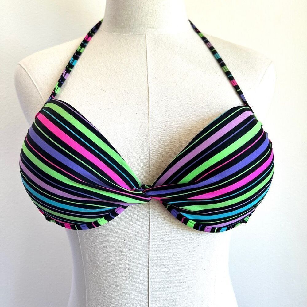Arizona Jean Company Multicolor Striped Bikini Top